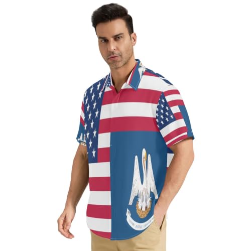 Chemise homme légère motif Louisiane taille S résolvant l'inconfort thermique