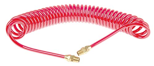 RS PRO USB Polyurethan Spiralschlauch Rot mit R1/4 Anschluss, Innen-Ø 5mm x 4m, 12bar
