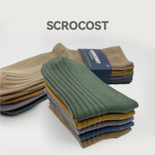 Mens Dress Socks - Comfort Cotton Crew Socks for Men (10 Pack)2