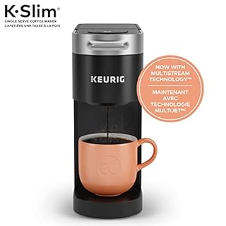 Keurig K-Slim Single Serve K-Cup Pod Coffee Maker, Featuring Simple Push Button Controls And MultiStream Technology, Black