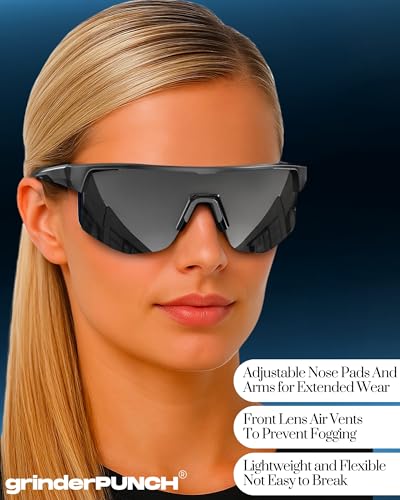 Image of grinderPUNCH Running Baseball Sunglasses for Men Women Sports Cycling Glasses Softball Sunglasses UV400 Protection