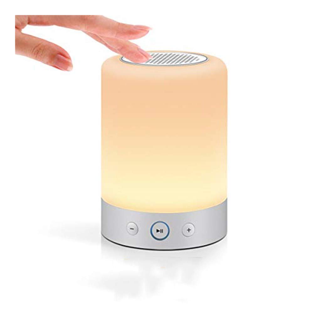 Lampka nocna z głośnikiem Bluetooth - lampka nocna, czuły czujnik dotykowy, zmieniająca kolor RGB lampa stołowa LED, do sypialni, inteligentna przenośna lampa bezprzewodowa