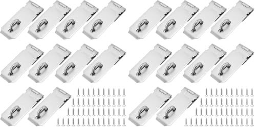 Image of 10 PCS Padlock Hasp Latch, Stainless Steel Padlock Hasp, Heavy Duty Security Hasp with Mounting Screws, Door Locks Hasp Latch for Doors and Cabinets (Pack of 2)
