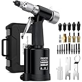 Proster Pistola Pneumatica per Rivetti a Dado Set Rivet Nut con 5 Mandrini Metrici M4-M10 ...