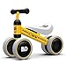 Produktbild Children's Bicycle Kinder Balance Fahrrad Baby Walker Kleinkind Trike Kind Kein FußPedal Vier RäDer Infant Walking Toys 1-2 Jahre Alt Jungen MäDchen Indoor Outdoor - Gelb