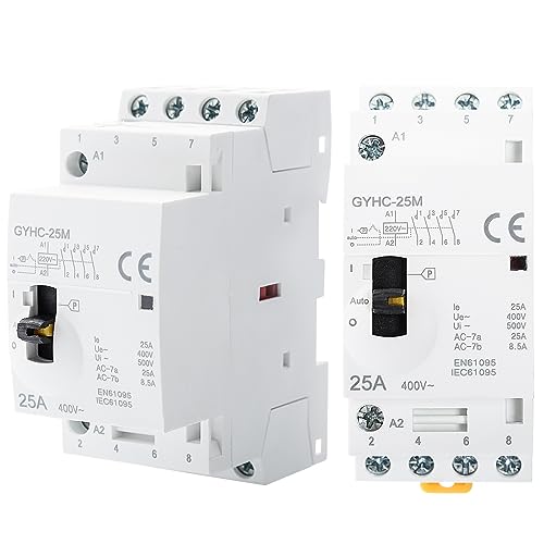 Jadeshay Contacteur AC Contacteur AC Domestique 4P 4NO 400V Contacteur Automatique Manuel triphasé...