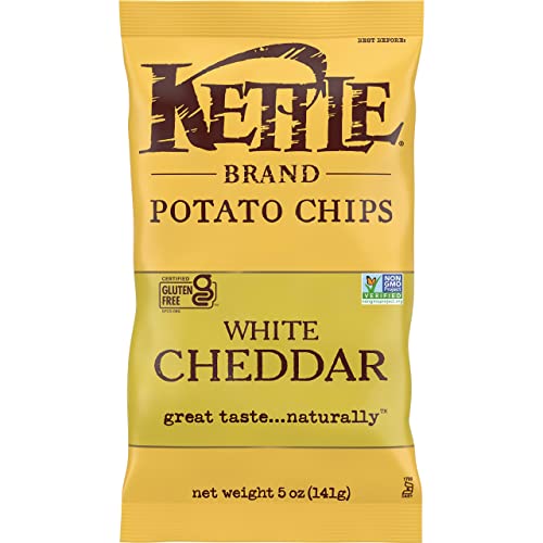 Image of Kettle Brand Potato Chips, White Cheddar Kettle Chips, 5 Oz