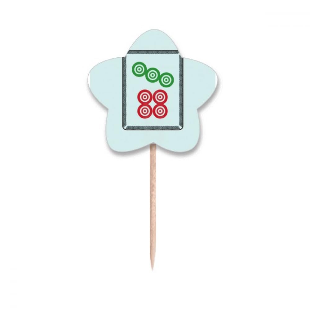 Cure-dents Mahjong étoile motif pois anti-casse, lot de 7