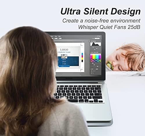 Dyazo Laptop Cooling pad | Laptop Stand with Fan | Laptop Raiser with Big Mute Fan Compatible for MacBook, Lenovo, hp & Other Notebook Up to... - Image 4