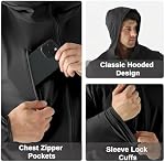 Mens Lightweight Running Jackets,UPF 50+ Jogging Windbreaker Zip Up Hoodie for Men with Pocket