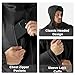 Jupmov Leichte Laufjacke Herren,Windbreaker Kapuzenpullover mit Reißverschluss Tasche Sport Hoodie Herren(Schwarz,XL)