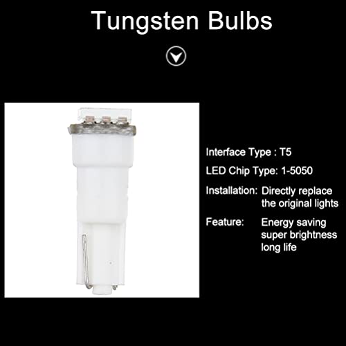 Pack 20 Bombillas LED T5 Xenón Blanco para Autos miniatura 3
