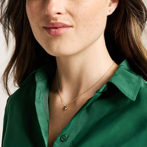 Image of Fossil Women's Gold-Tone Stainless Steel Pendant Chain Necklace for Women
