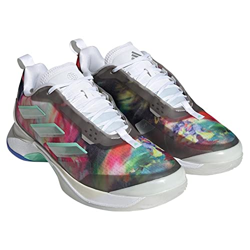 adidas Women`s Avacourt Tennis Shoes Footwear White and Silver Metallic2