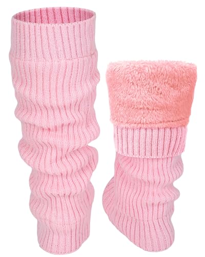 Shihanee Winter Fleece Lined Leg Warmers for Women Knit...