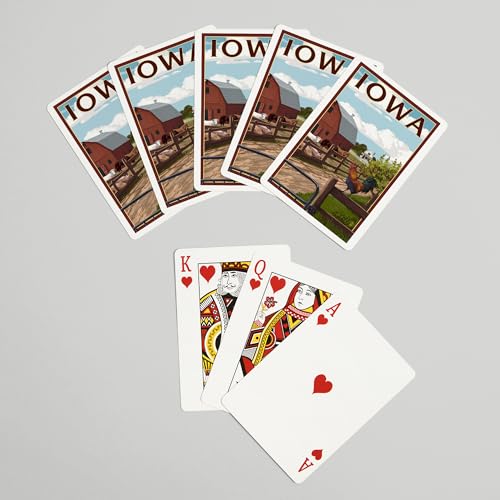 Baraja de Poker Iowa Barnyard Scene 52 Cartas miniatura 7