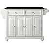 Crosley Furniture KF30004DWH Cambridge Kitchen Island with Solid Black Granite Top, White