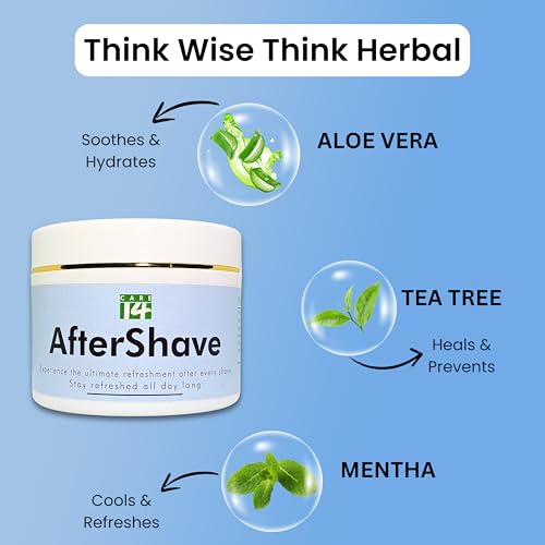 Image of After Shave Gel for Men - 100gm - Calms Razor Burn - Moisturizes & Hydrates - Soothes Irritated Skin - 100% Herbal & Natural - No Chemicals Added