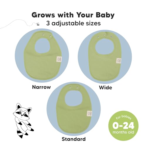 Image of 8-Pack Organic Baby Bibs for Boys, Girls - Soft Cotton Drooling and Teething Bibs for Baby Girl & Boy, Extra Absorbent, Easy To Clean & Put On for Toddler, Newborn, Infant 0-24 Months (Boho)