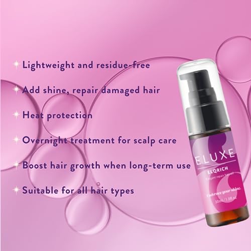 ELUXE-Repairing-Hair-Oil-Lightweight-Hair-Oil--Nourishing-Hair-Treatment-Infused-with-Essential-Oils-for-Fuller-Shinier-Hair-Suitable-for-All-Hair-Types-30ML-Pack-of-4