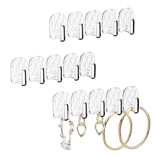 duozoanz Porta Joias Organizador Collares, Cuelga Pendientes Autoadhesivos Organizador Pared Adhesivo Colgador Collares y 15 Gancho para Joyería Pulseras Colgante Joyero