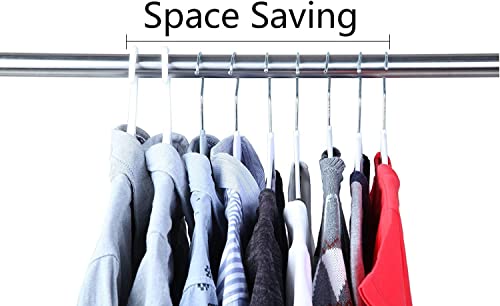 Image of Plastic Clothes Hangers Dry Wet Hangers Space Saving Clothes Hangers, Plastic Hangers with Non-Slip Pads Clothes, Suit Hangers Heavy Duty Coat, Underwear, Pants, Shirts (White, Pack of 15)