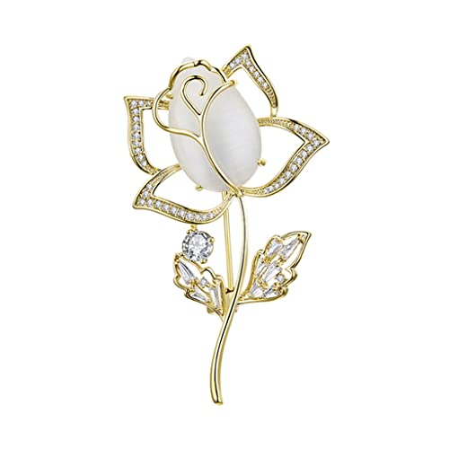 Broche fleur rétro élégante en émail pour sublimer un manteau d'hiver chic