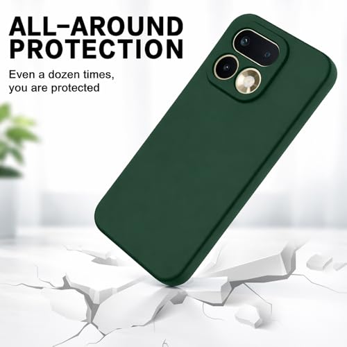 Image of Back Cover Compatible with Realme 16 Pro Plus 5G | Full Camera Protection | Premium Liquid Silicon Case | Flexible Bumper Case for Realme 16 Pro Plus 5G (Military Green)