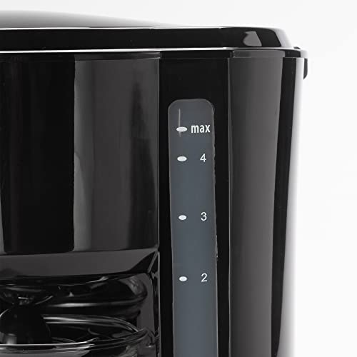 Dominion 4-Cup Coffeemaker Compact Coffee Pot Brewer Machine, Quiet Operation With On / Off Led Indicator Light, Convenient Cord Storage And Auto Pause Feature, Easy Anti-Drip Coffeemaker With Coffee Pot And Removable Filter Basket For Office / Home, Black #TOP3