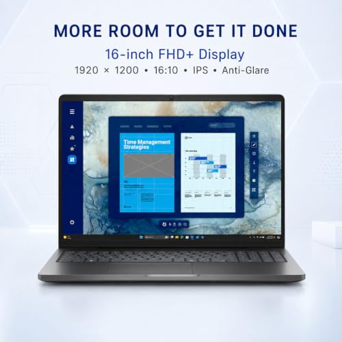 Image of Dell Pro 16 PC16250 Business Laptop, 16 inch FHD+ IPS Anti-Glare Display, Intel Core 5 120U, 64GB DDR5 RAM, 2TB NVMe SSD, Backlit Numeric Keyboard, Thunderbolt 4, Wi-Fi 6E, Windows 11 Pro