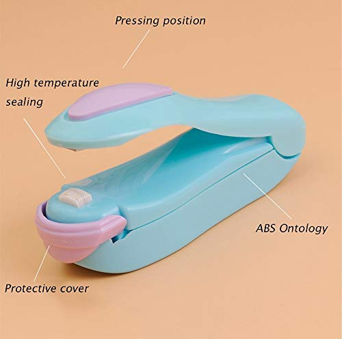 CHRISLZ 4 PCS Mini Sealing Machine Portable Snack Bag Heat Sealer Hand Press Sealing Machine for Plastic Bags Food Saver Storage