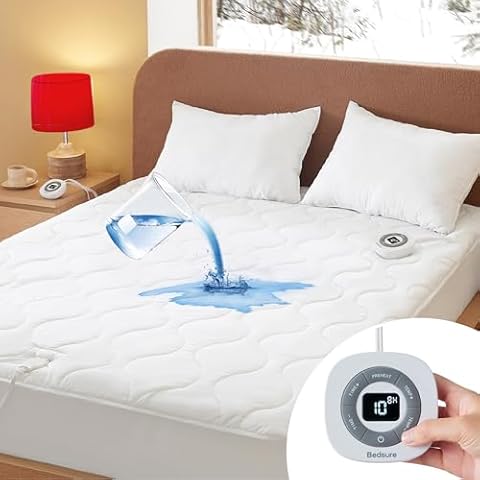Bedsure Waterproof Heated Mattress Pad Queen Cover