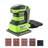 Greenworks G24SS14 Akumulatorowa Szlifierka Oscylacyjna, 11000 obr./min, BEZ Baterii i Ładowarki 24V