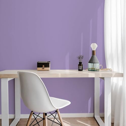 Biyoee Purple Peel and Stick Wallpaper A Set of 15.7”x 236” Matte Purple Self-Adhesive Removable Contact Paper Solid Color Waterproof Vinyl Roll for Cabinets Furniture Renovation Bedroom Wall Covering by Biyoee - Used condition - Image 8