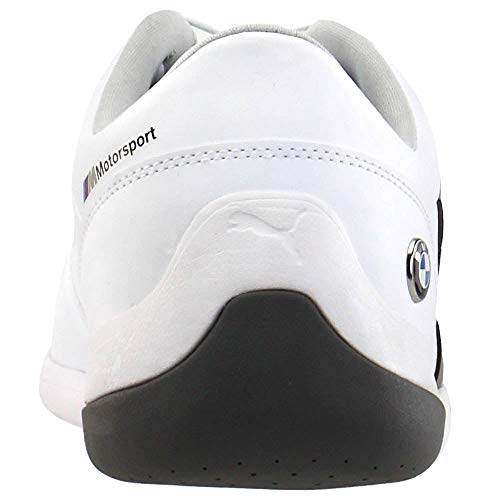 PUMA PUMA Unisex-Adult BMW MMS Kart CAT Sneaker, White-Smoked Pearl, 14