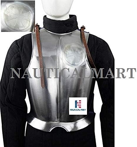 Armor Templar Cross Breastplate - 20 Gauge Silver
