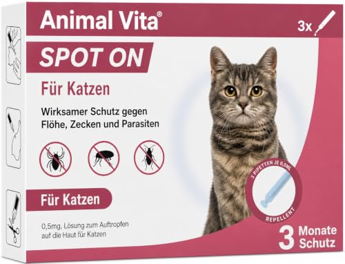 Animal Vita® Spot On Natürlicher Zeckenschutz für Katzen [zuverlässiger Schutz] natürliches Zeckenmittel für Katzen - Repellent gegen… – Ansicht 1
