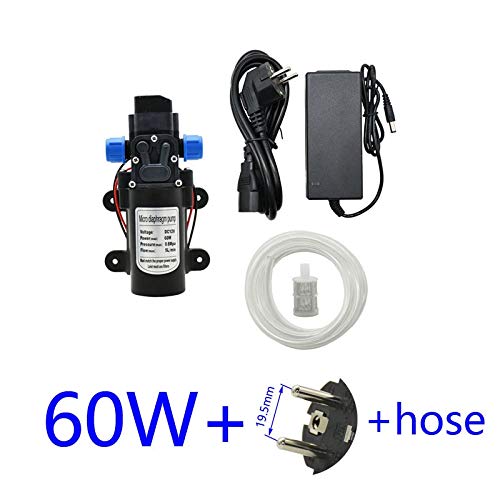NOLOGO Gxbld-yy DC 12 volt high pressure diaphragm pump 60w Micro water pump Water With Pressure Self-Priming Booster 12 volt adapter 1pcs (color : 80Wx12Vxhose)