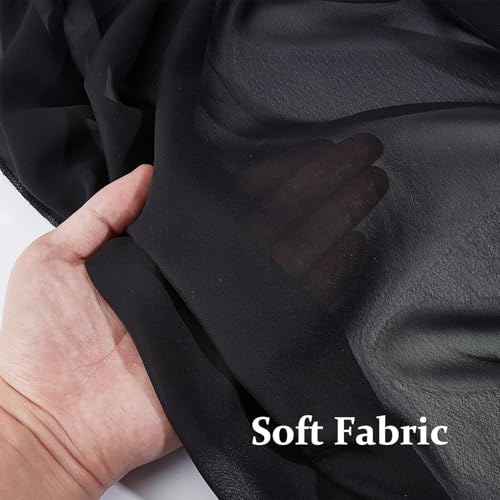Capa larga de gasa NICENEEDED, sofisticado poncho fluido asimétrico y transparente para mujer 5
