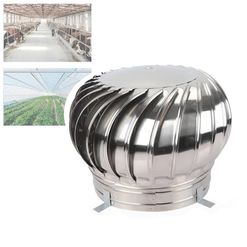 YUIIODL Chimney Spinner Cowl Chimney Cap, Rotating Chimney Cowl Cap Spinner, Chimney Rain Cap, 304 Stainless Steel Fireplace Chimney Cover, for Insulation Vent Cover Outside