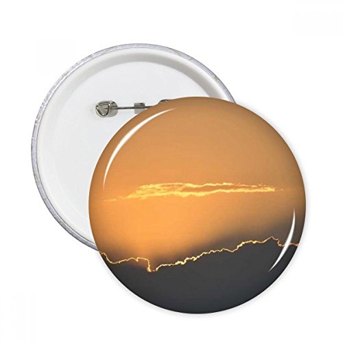 Nuages ciel orange badge pour personnaliser un vetement terne bouton 5pcs