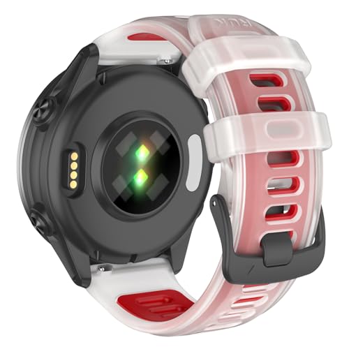 ISABAKE Correa para Forerunner 570 42mm/245/645 Music, 20mm Correa de Silicona de Recambio para Vivoactive 6/5/3
