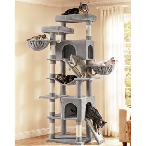 Feandrea Cat Tree XXL Tour poteaux griffage 21.6 x 17.7 x 80.7 po