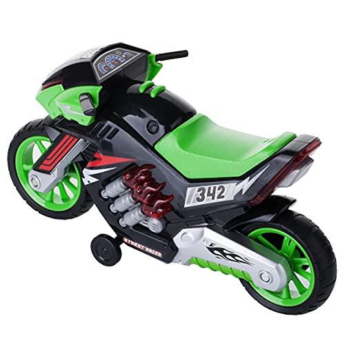 Dazmers Toys Electric Motorcycle Toy with Lights and Sounds - Wheelie Lifters Motorcycle Kids Toddler with Sounds and Lights for Kids - Green - Dirtbike Toys for Boys - Thumbnail 4