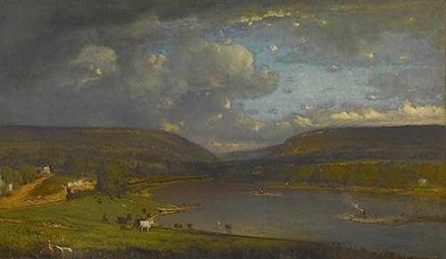 Cuadro del río Delaware de George Inness lienzo art deco salon 60x90cm