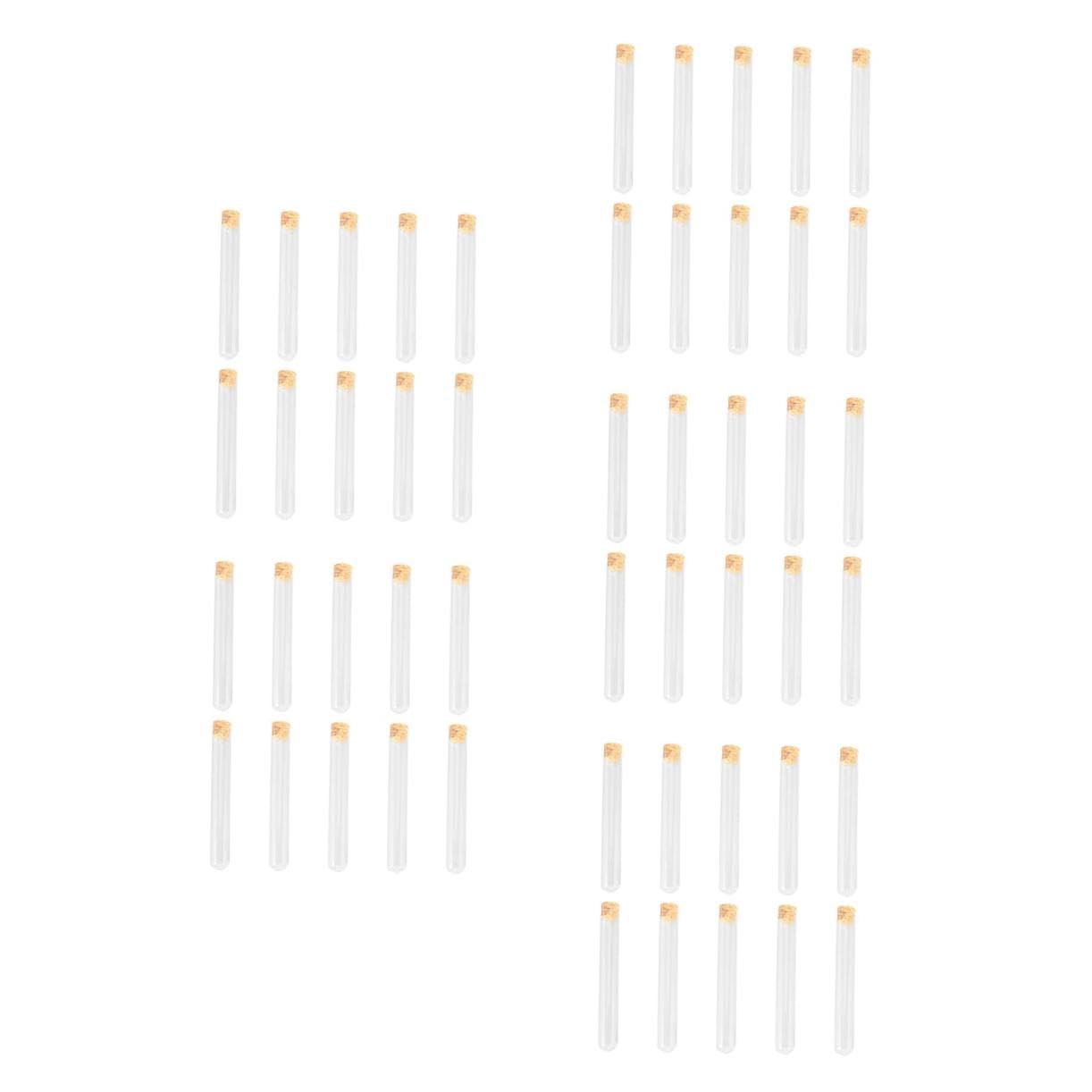 ABOOFAN 5 Set Accessori Per Provette Da Laboratorio Provetta Di Sughero Provette Con Tappi Di Sughero Test Terrarium Jar Contenitore Contenitori Per Confettata Di Legno 10 Pezzi * 5