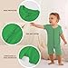 Jimonda Baby Boy Girl 2 Pack Rompers Cotton Short Sleeve Pajamas 2 Way Zipper One Piece Jumpsuits Clothes Sets,Bright Green 18-24M