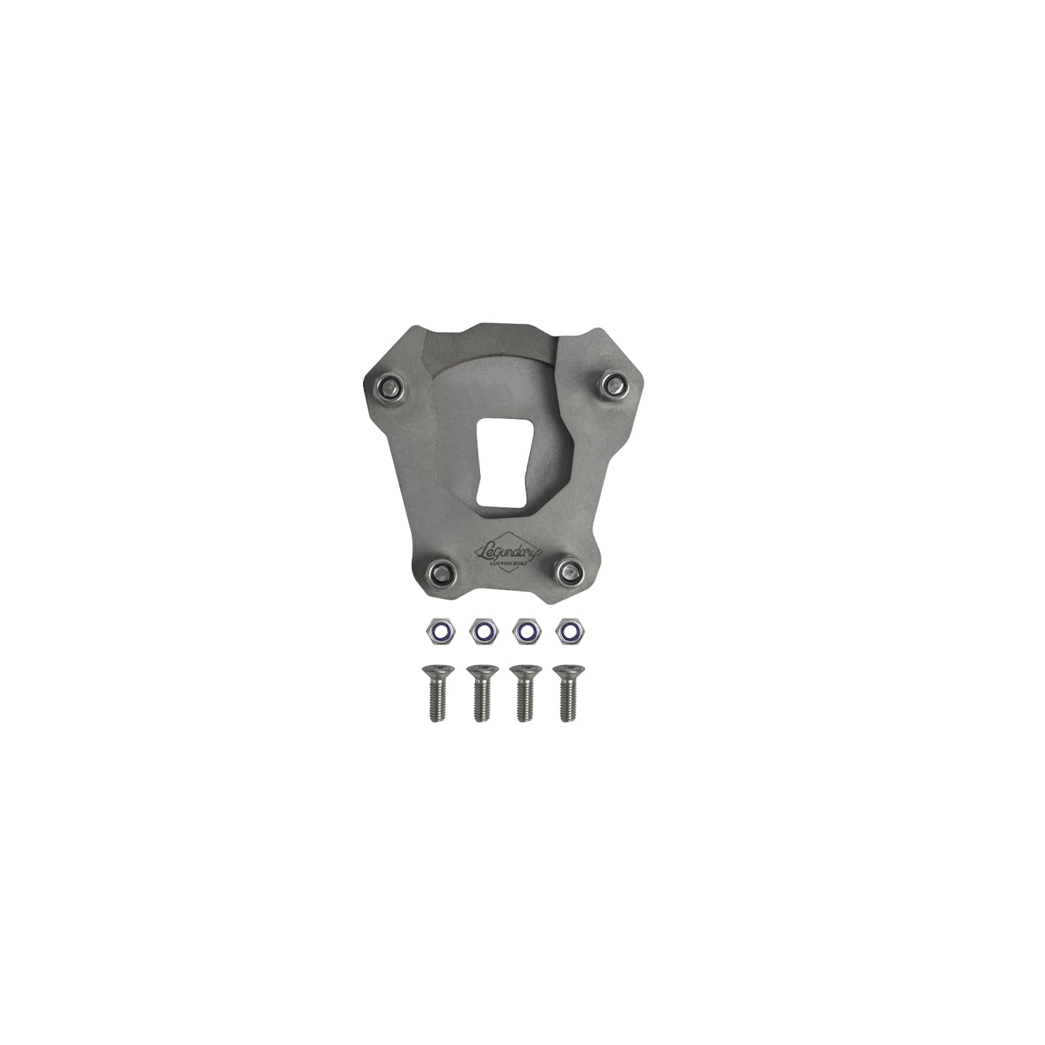 Legundary Brogue Side Stand Base Silver for Pulsar NS400Z (Pack of
