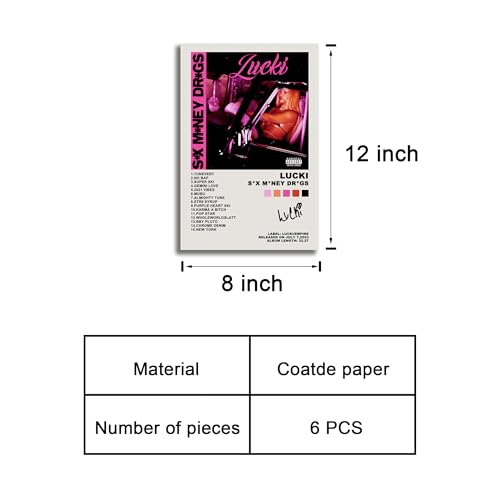 Generic Album Cover Posters Wall Decor Art Print Posters For Room Aesthetic Set Of 6 For Teen And Girls Dorm Decor 8X12 Inch Unframed thumb #4