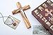 Olive Wood Gifts Shop Hand Made Olive Wood Cross with Silver Plated Metal (Crucifix 8 Inch) - Wall Hanging, from the Holy Land Where Jesus Was Born, Crucified and Rose on the 3rd Day